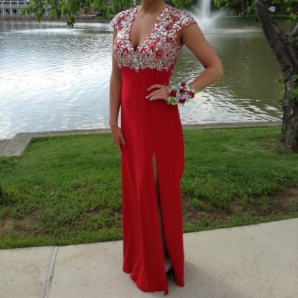 Red jovani dress