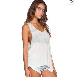 Free People Cruz cape tie dye white tank top L