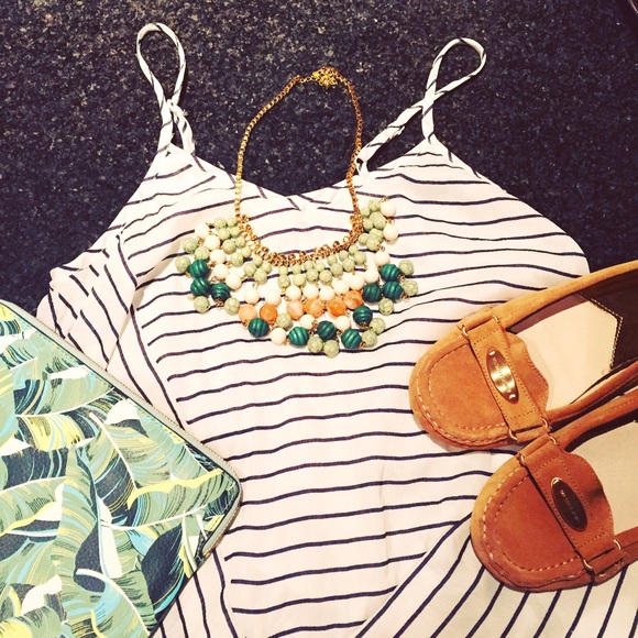 Blue + White Striped Dress