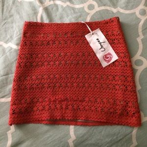 NWT Crochet Mini Skirt