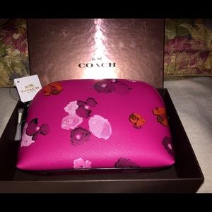 COACH  BRAND NEW  floral print cosmetic 
 bag 👛💖
