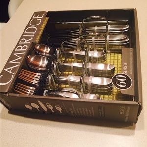 Cambridge 60 piece buffet server silverware set