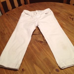 Girls Old Navy White Denim Capris