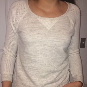 American Eagle White/Grey Sweater