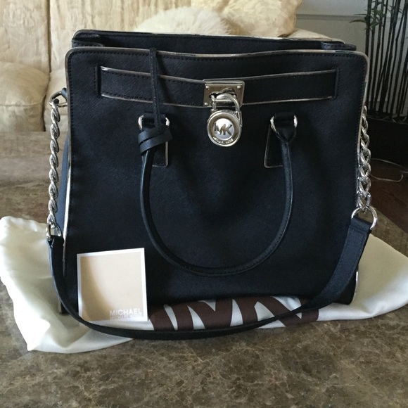 Michael Kors Hamilton Handbag w/ logo lock