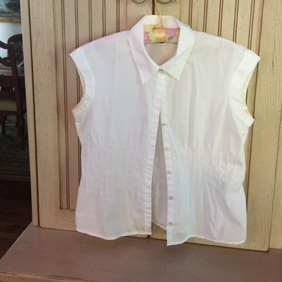PURE WHITE TANK BLOUSE - TALBOTS