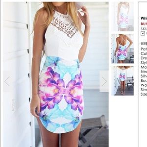 Body con floral dress SOLD
