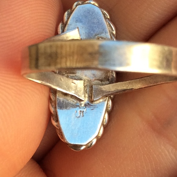 🚫SOLD Vintage sterling silver abalone shell ring - Picture 3 of 4