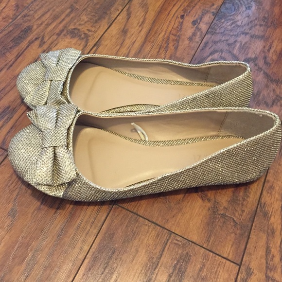 Gold Sparkle Flats
