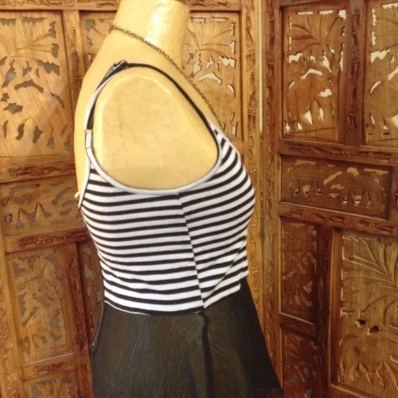 XS Free People Striped Peplum Tank - Picture 2 of 4