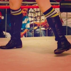 Black fashion combat boots