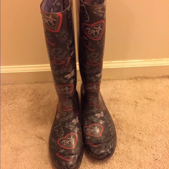 Coach poppy rain boots