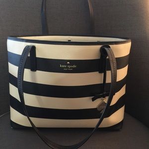 Black and Cream Kate Spade Tote