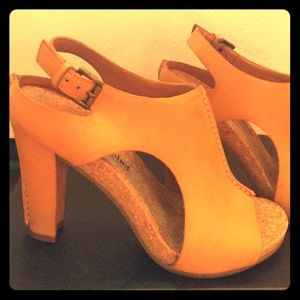 WORN ONCE. Camel colored shoes.  Make me an offer!