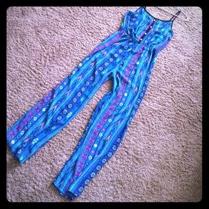 Aztec romper with teal color theme