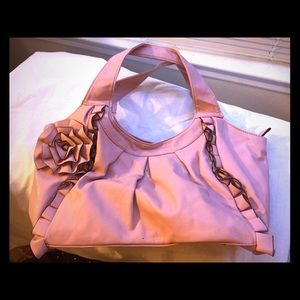 Pink floral medium sized purse