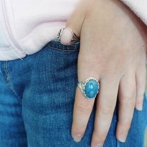 Jewelry - 💕🌺Lapis Lazuli & Sterling Filigree Cocktail Ring Jewelry - 💕🌺Lapis Lazuli & Sterling Filigree Cocktail Ring