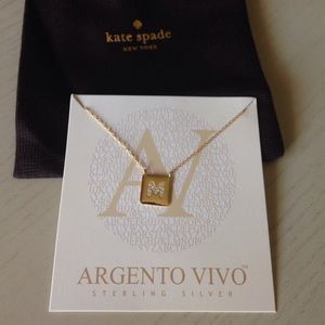 SOLD! NWT ARGENTO VIVO Gold Initial M Necklace