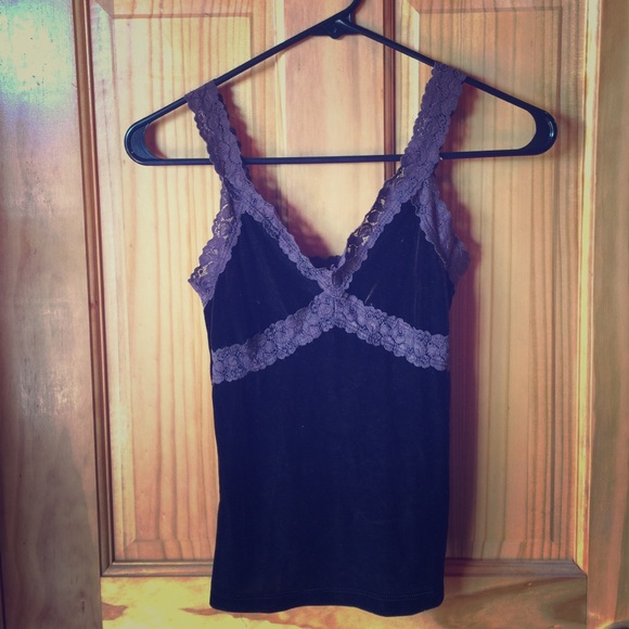 Dark brown velvet tank top