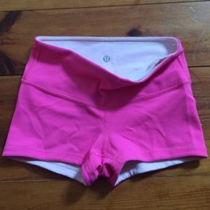 Lululemon Pink Reversible Boogie Shorts