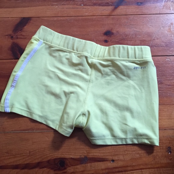 Nike Dri Fit Tight Shorts - Yellow - Picture 2 of 3
