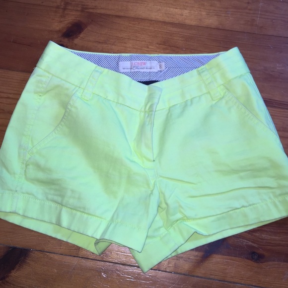 J.Crew Broken In Chino Shorts 3" Bright Yellow - Picture 1 of 3