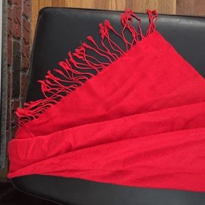 Red silk scarf