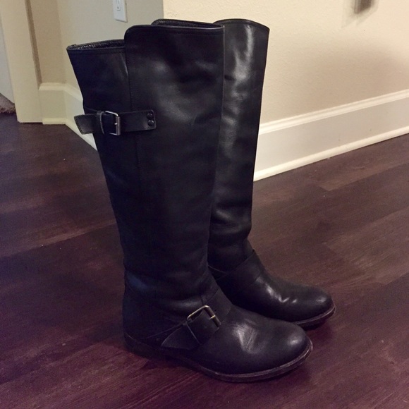 Dolce Vita Black Leather Riding Boots Size 9