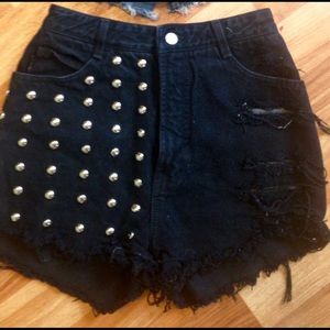 Black high waisted shorts