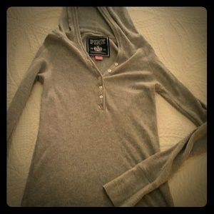 Grey hooded PINK thermal