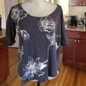 Free People flowered shirt
