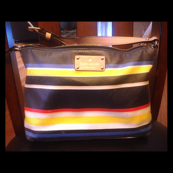Kate spade striped crossbody bag