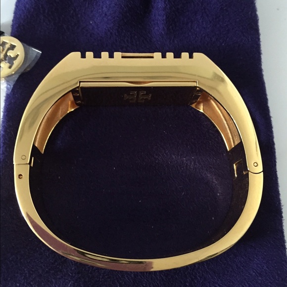 Tory Burch Fitbit Metal Hinged Bracelet Gold - Picture 3 of 4