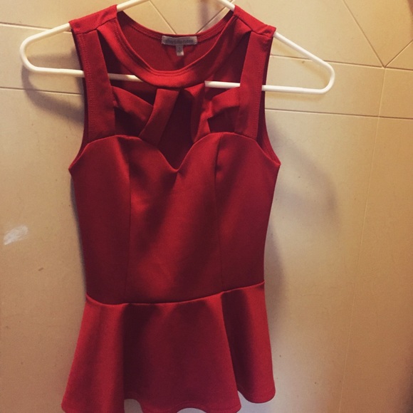 Red fitted top from Charlotte Russe