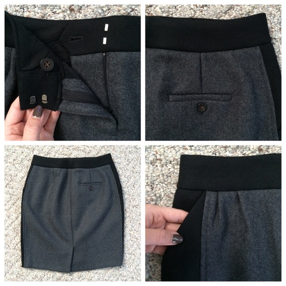 NWOT J.Crew Wool Stripe Pencil Skirt - Picture 4 of 4