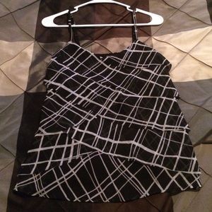 NWOT black layered dress tank