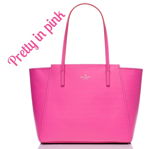 Large Kate Spade leather tote pink💕 - Picture 2 of 4