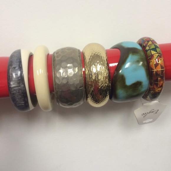 Chunky bangle bracelets