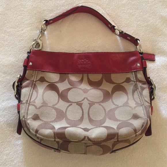 Red Coach shoulder bag