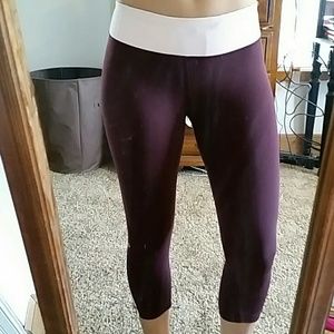 Maroon colored Lululemon Leggings