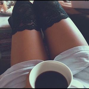 Sexy Thigh high knit socks with lace detail