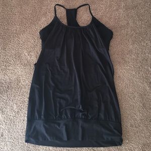 Lululemon black "No Limits" tank with built in bra