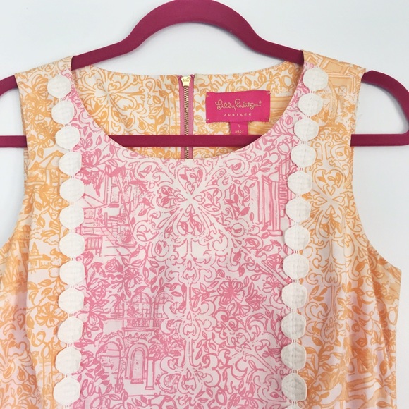 Lilly Pulitzer Size 4 Pink & Orange Pleated Dress