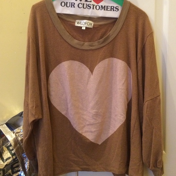 Wildfox Tops - wildfox heart sweatshirt