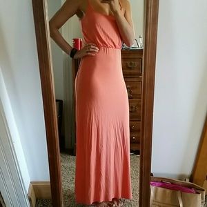 Peach maxi dress