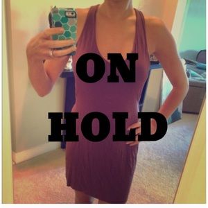 Purple backless dress