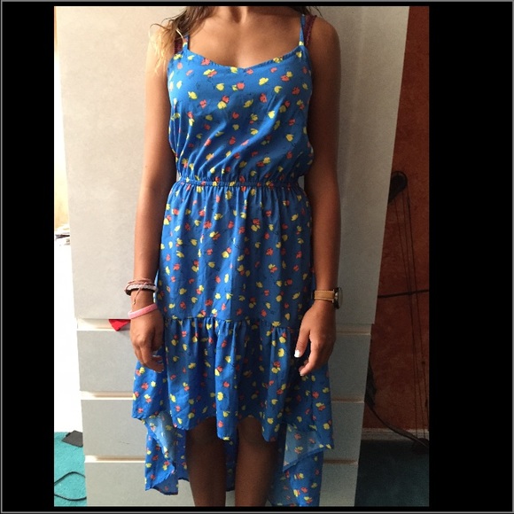 Pacsun o'neill blue asymmetrical hem dress