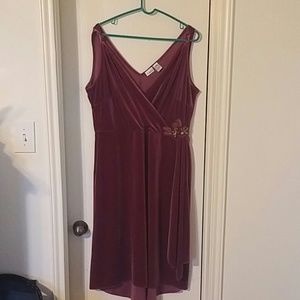 Purple velvet dress