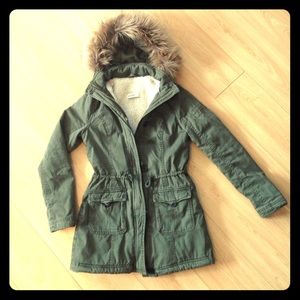 Abercrombie Kids Sherpa Lined Parka Jacket