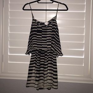 Black and white stripped Parker dress